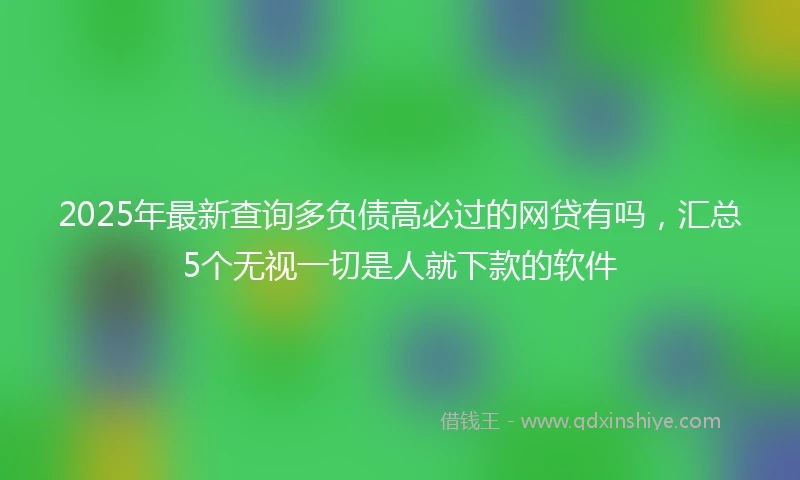 2025年最新查询多负债高必过的网贷有吗，汇总5个无视一切是人就下款的软件