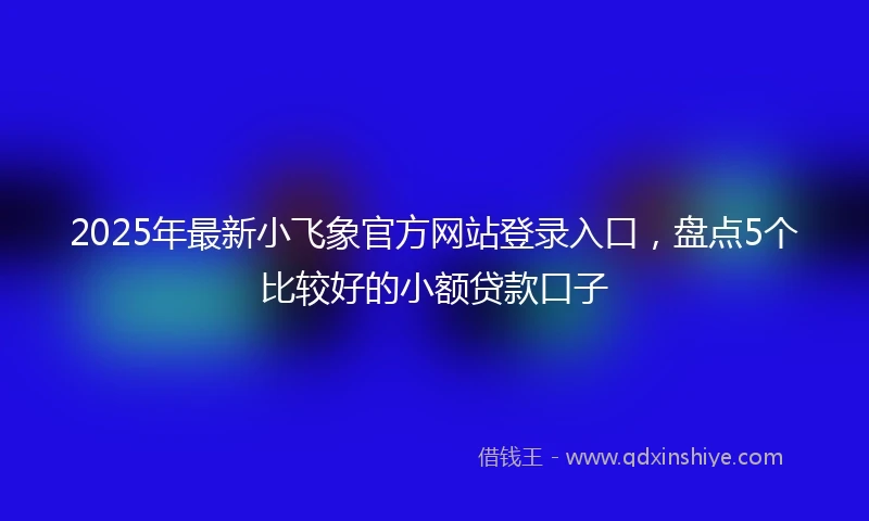 2025年最新小飞象官方网站登录入口，盘点5个比较好的小额贷款口子
