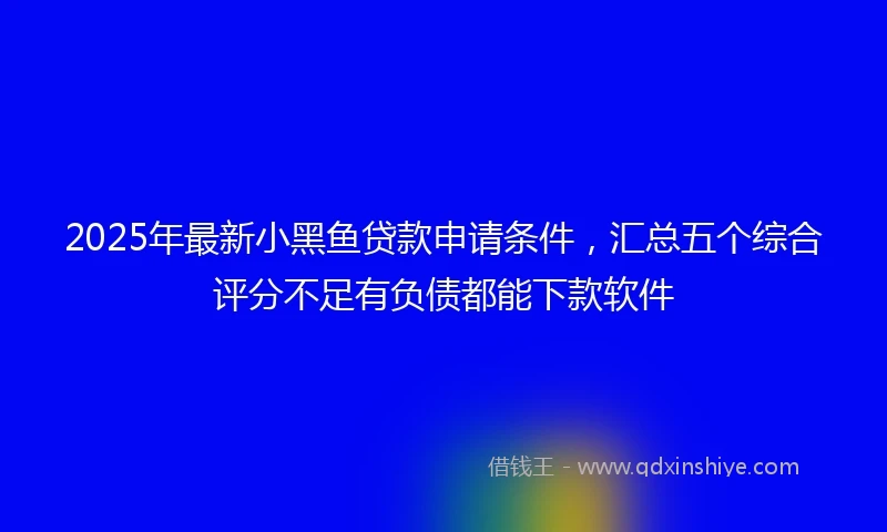 2025年最新小黑鱼贷款申请条件，汇总五个综合评分不足有负债都能下款软件