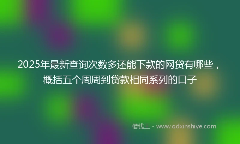 2025年最新查询次数多还能下款的网贷有哪些，概括五个周周到贷款相同系列的口子