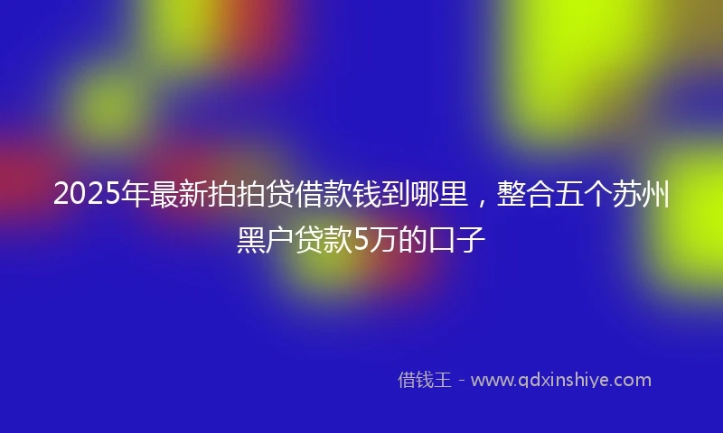 2025年最新拍拍贷借款钱到哪里，整合五个苏州黑户贷款5万的口子