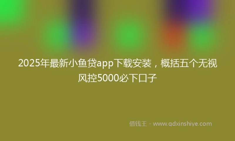2025年最新小鱼贷app下载安装,概括五个无视风控5000必下口子