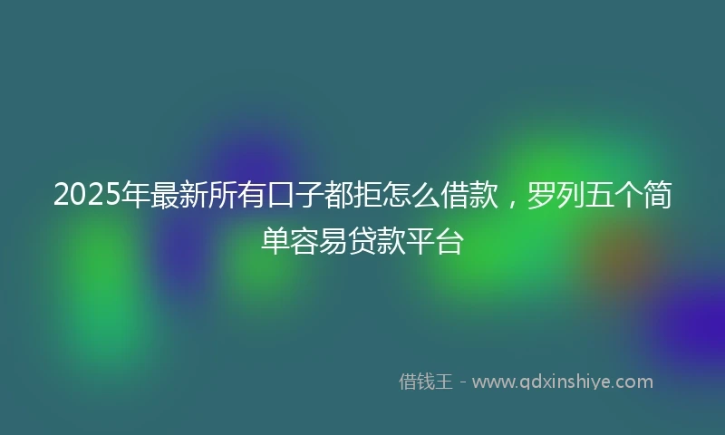 2025年最新所有口子都拒怎么借款，罗列五个简单容易贷款平台