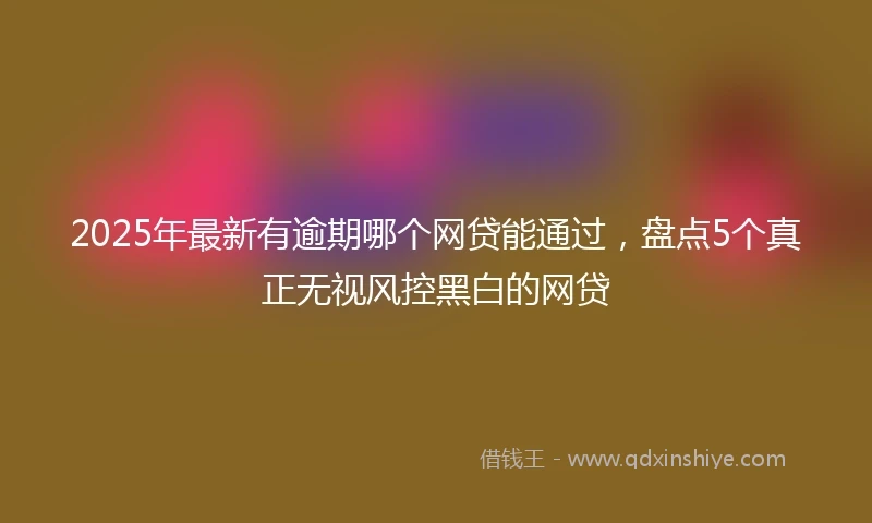 2025年最新有逾期哪个网贷能通过，盘点5个真正无视风控黑白的网贷