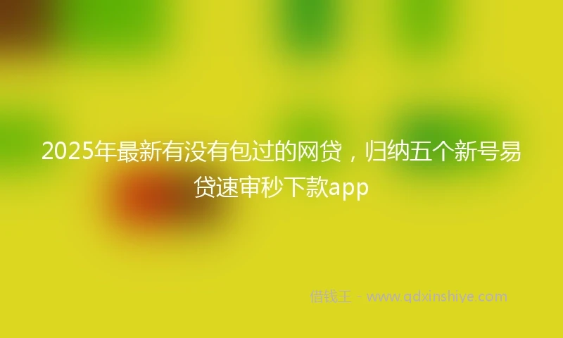 2025年最新有没有包过的网贷，归纳五个新号易贷速审秒下款app