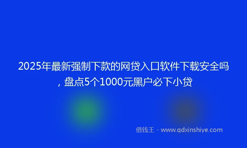 2025年最新强制下款的网贷入口软件下载安全吗，盘点5个1000元黑户必下小贷