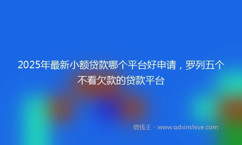 2025年最新小额贷款哪个平台好申请，罗列五个不看欠款的贷款平台