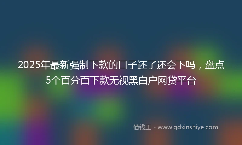 2025年最新强制下款的口子还了还会下吗，盘点5个百分百下款无视黑白户网贷平台