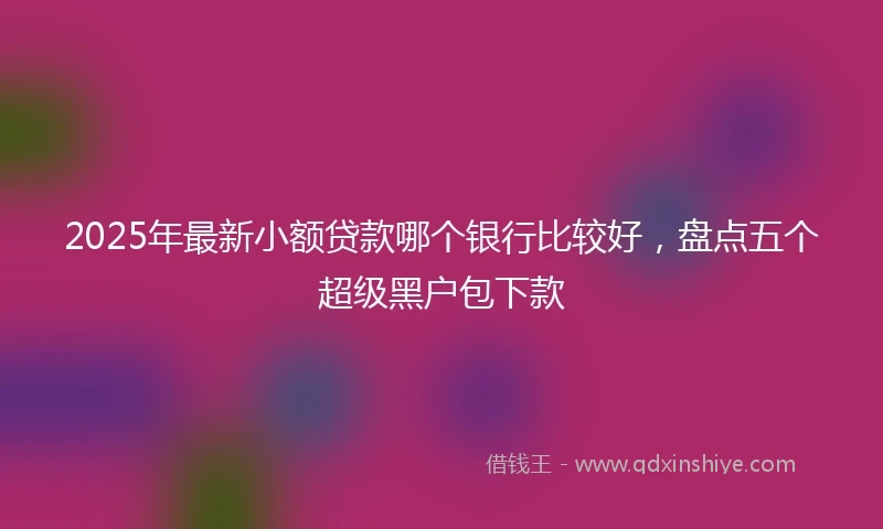 2025年最新小额贷款哪个银行比较好，盘点五个超级黑户包下款