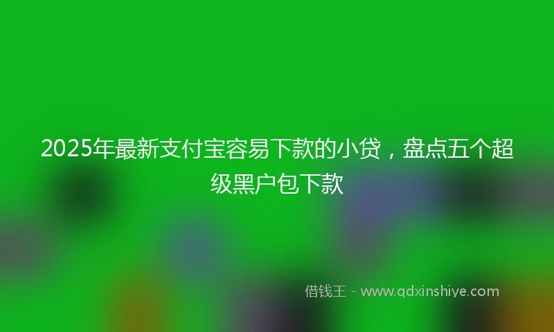 2025年最新支付宝容易下款的小贷，盘点五个超级黑户包下款