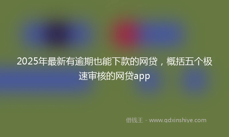 2025年最新有逾期也能下款的网贷，概括五个极速审核的网贷app