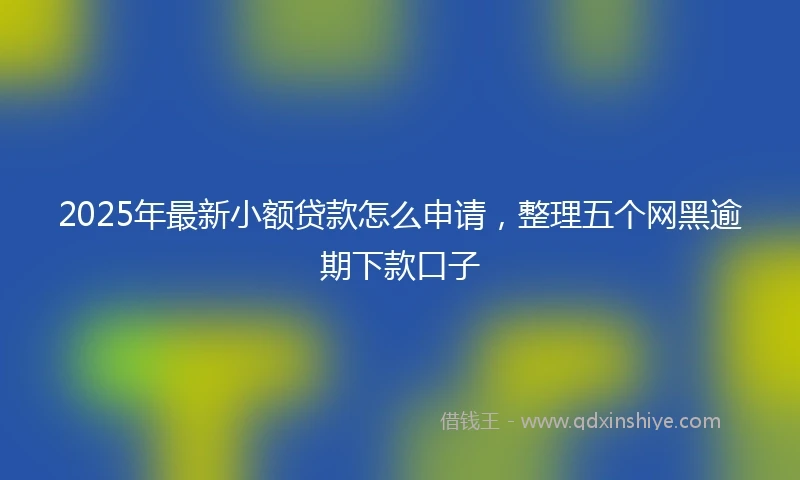 2025年最新小额贷款怎么申请，整理五个网黑逾期下款口子