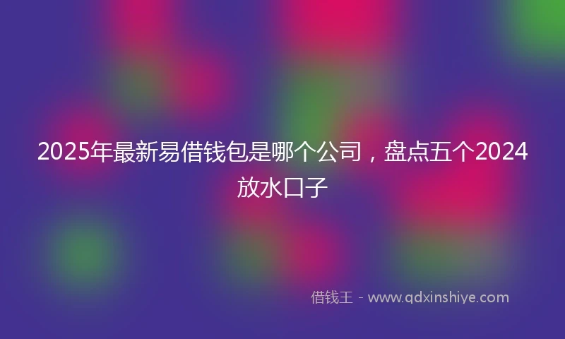 2025年最新易借钱包是哪个公司，盘点五个2024放水口子