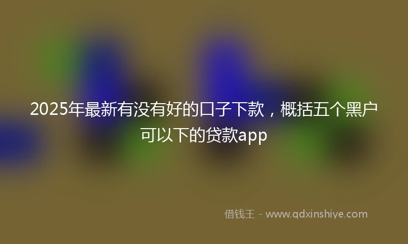 2025年最新有没有好的口子下款，概括五个黑户可以下的贷款app