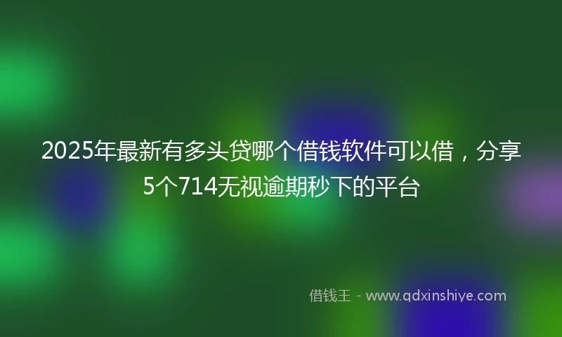 2025年最新有多头贷哪个借钱软件可以借，分享5个714无视逾期秒下的平台