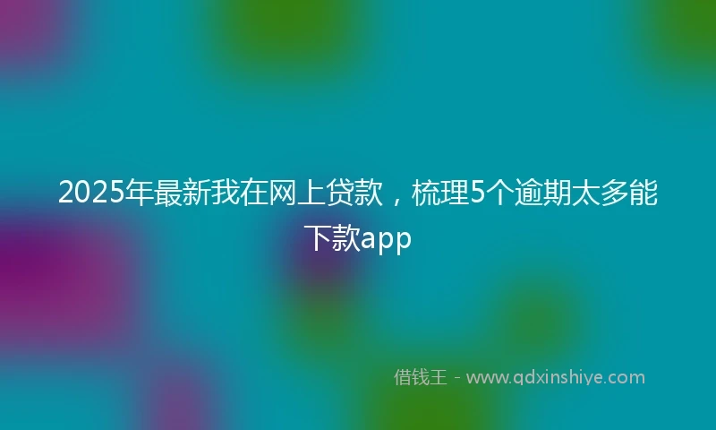 2025年最新我在网上贷款，梳理5个逾期太多能下款app