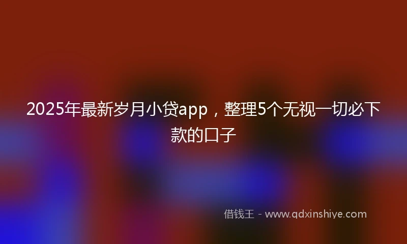 2025年最新岁月小贷app，整理5个无视一切必下款的口子
