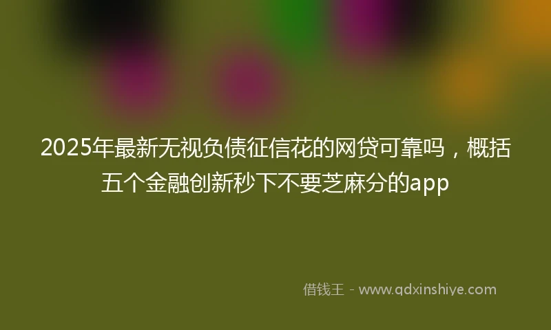 2025年最新无视负债征信花的网贷可靠吗，概括五个金融创新秒下不要芝麻分的app