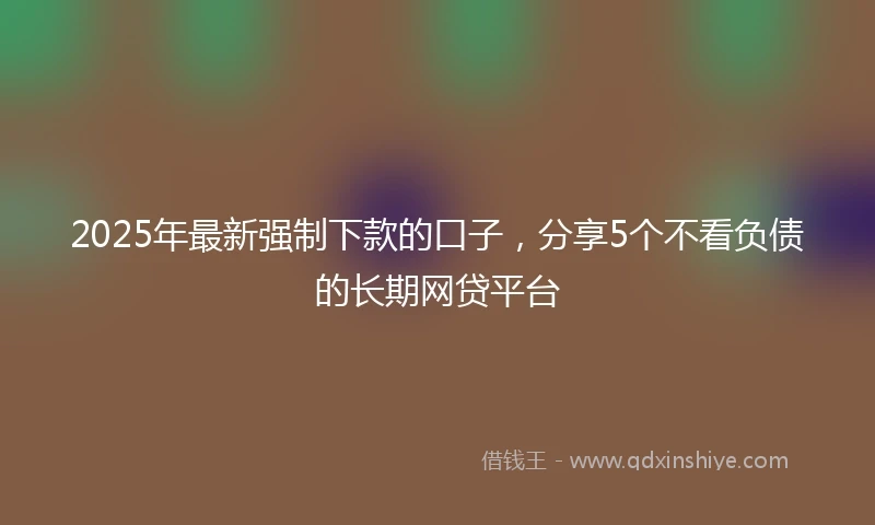 2025年最新强制下款的口子，分享5个不看负债的长期网贷平台