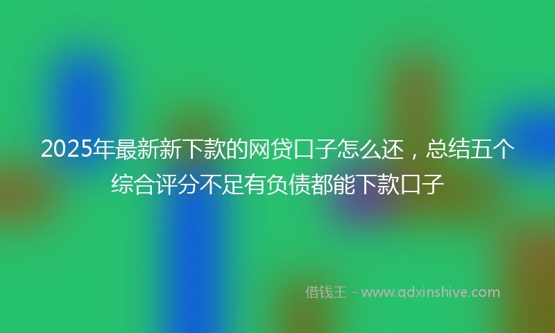 2025年最新新下款的网贷口子怎么还，总结五个综合评分不足有负债都能下款口子