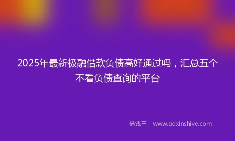 2025年最新极融借款负债高好通过吗，汇总五个不看负债查询的平台