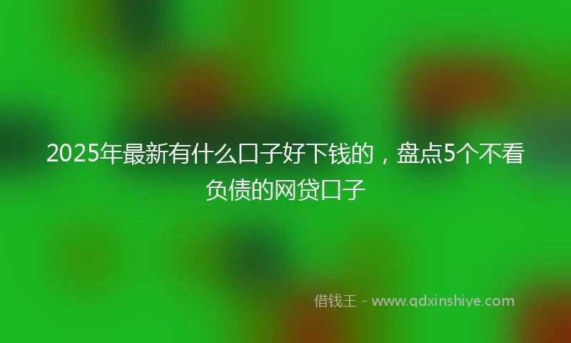 2025年最新有什么口子好下钱的，盘点5个不看负债的网贷口子