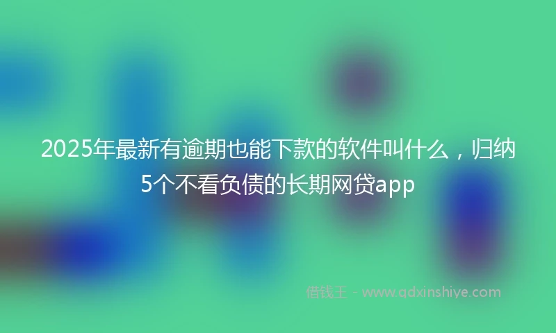 2025年最新有逾期也能下款的软件叫什么，归纳5个不看负债的长期网贷app