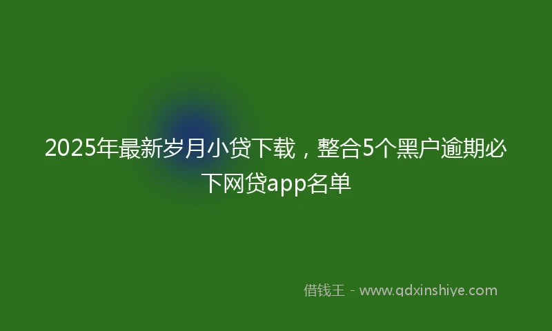 2025年最新岁月小贷下载，整合5个黑户逾期必下网贷app名单