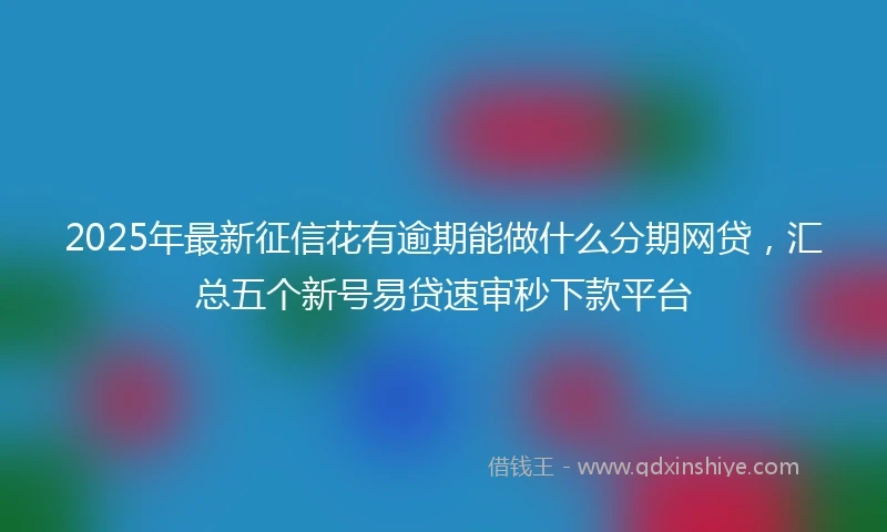2025年最新征信花有逾期能做什么分期网贷，汇总五个新号易贷速审秒下款平台