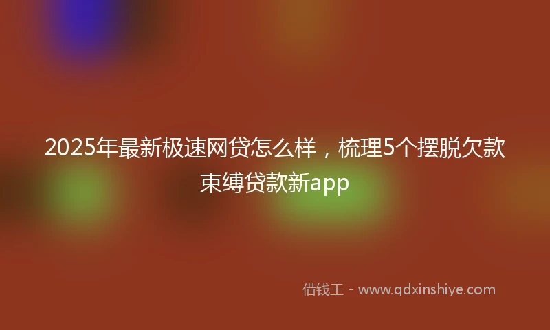 2025年最新极速网贷怎么样，梳理5个摆脱欠款束缚贷款新app