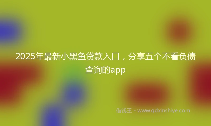 2025年最新小黑鱼贷款入口，分享五个不看负债查询的app