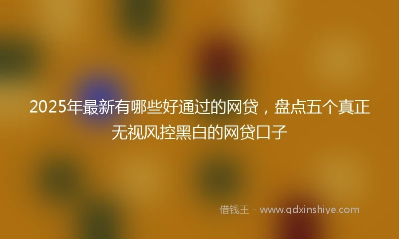 2025年最新有哪些好通过的网贷，盘点五个真正无视风控黑白的网贷口子