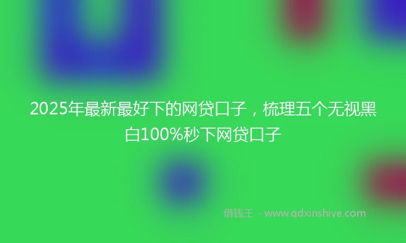 2025年最新最好下的网贷口子，梳理五个无视黑白100%秒下网贷口子