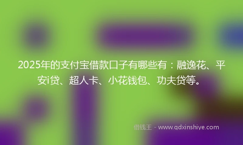 2025年的支付宝借款口子有哪些有：融逸花、平安i贷、超人卡、小花钱包、功夫贷等。