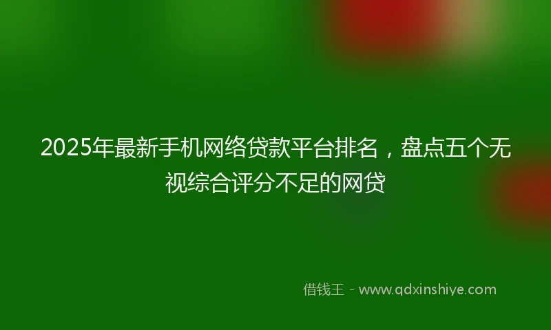 2025年最新手机网络贷款平台排名，盘点五个无视综合评分不足的网贷