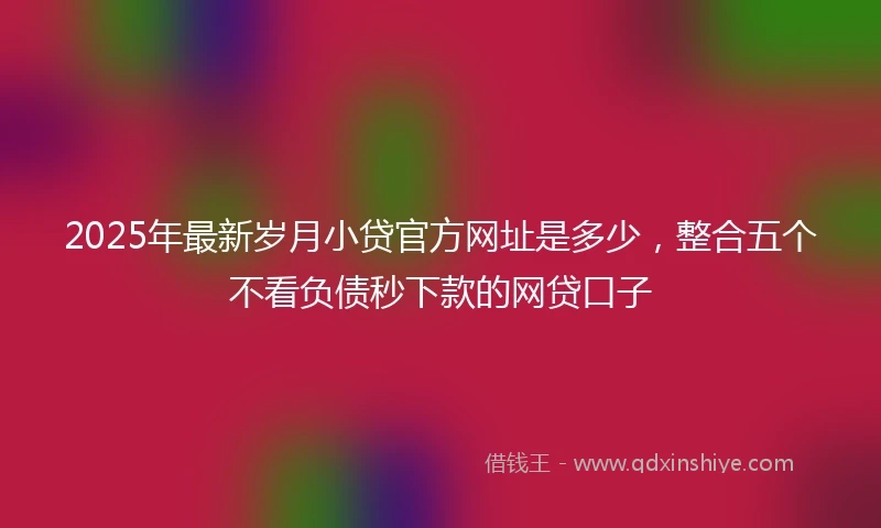 2025年最新岁月小贷官方网址是多少，整合五个不看负债秒下款的网贷口子