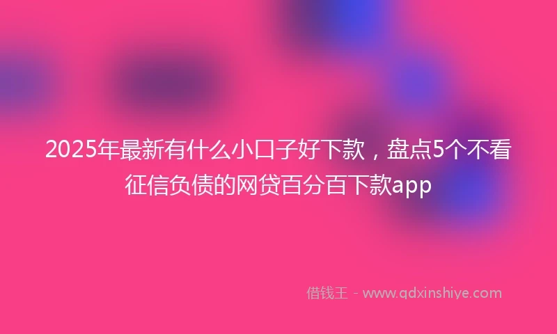 2025年最新有什么小口子好下款，盘点5个不看征信负债的网贷百分百下款app