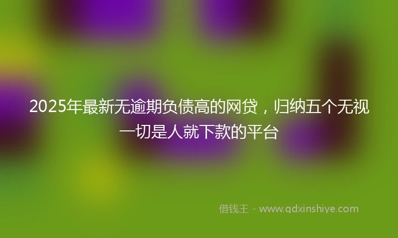 2025年最新无逾期负债高的网贷，归纳五个无视一切是人就下款的平台