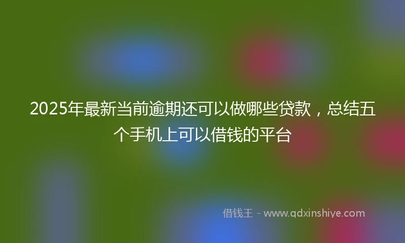 2025年最新当前逾期还可以做哪些贷款，总结五个手机上可以借钱的平台