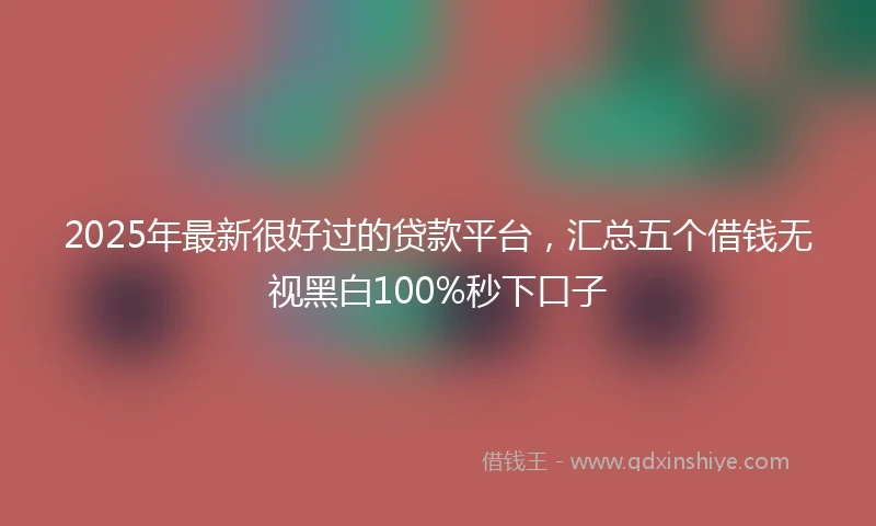 2025年最新很好过的贷款平台，汇总五个借钱无视黑白100%秒下口子