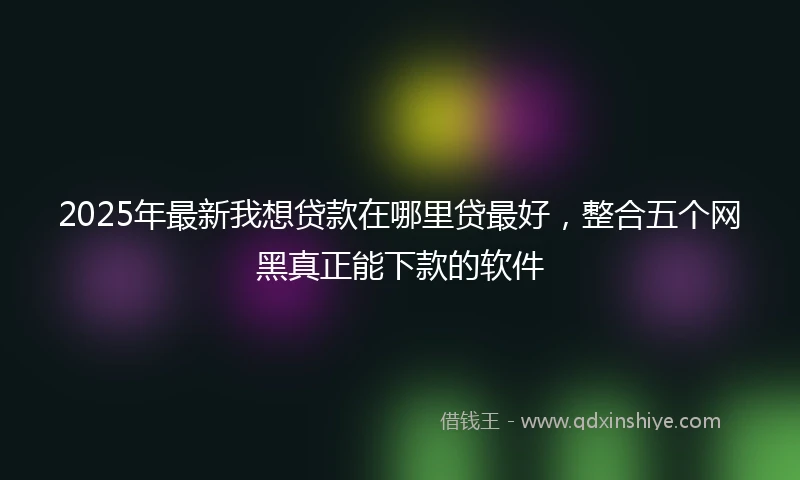 2025年最新我想贷款在哪里贷最好，整合五个网黑真正能下款的软件