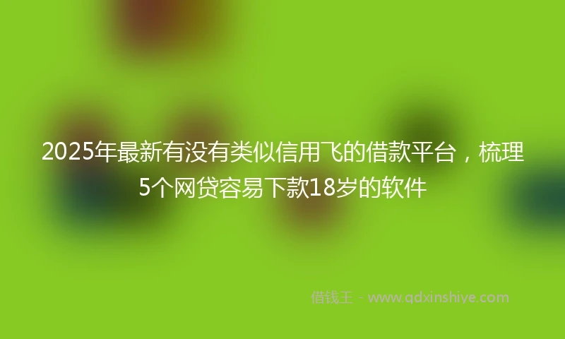 2025年最新有没有类似信用飞的借款平台，梳理5个网贷容易下款18岁的软件