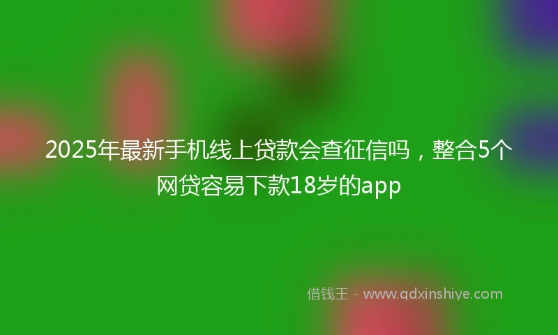 2025年最新手机线上贷款会查征信吗，整合5个网贷容易下款18岁的app