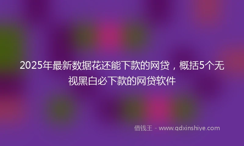 2025年最新数据花还能下款的网贷，概括5个无视黑白必下款的网贷软件