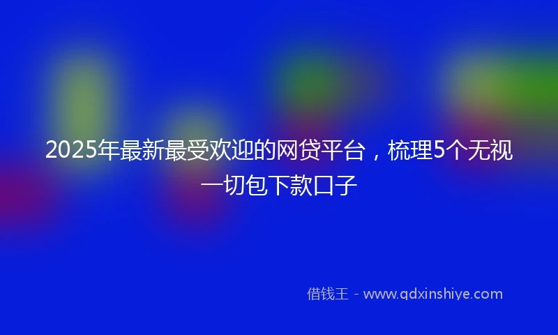 2025年最新最受欢迎的网贷平台，梳理5个无视一切包下款口子