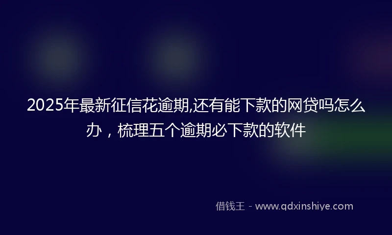 2025年最新征信花逾期,还有能下款的网贷吗怎么办，梳理五个逾期必下款的软件