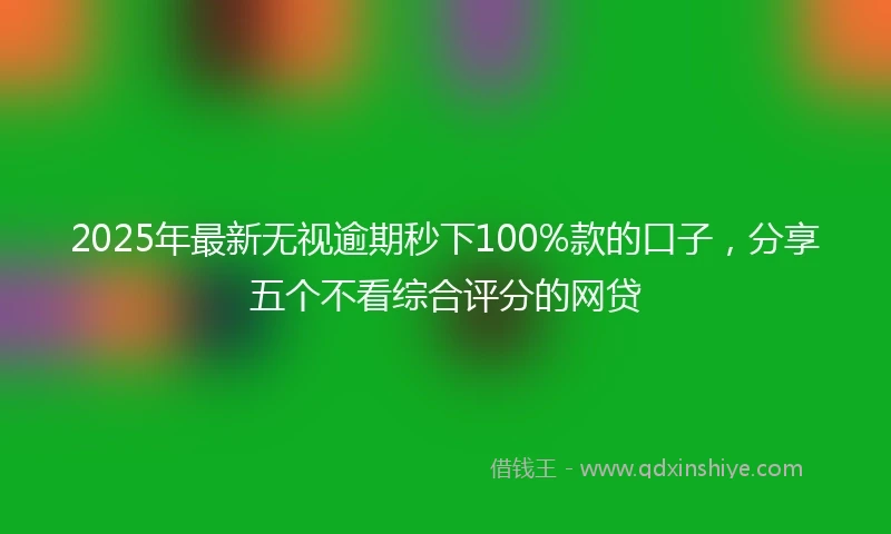 2025年最新无视逾期秒下100%款的口子，分享五个不看综合评分的网贷