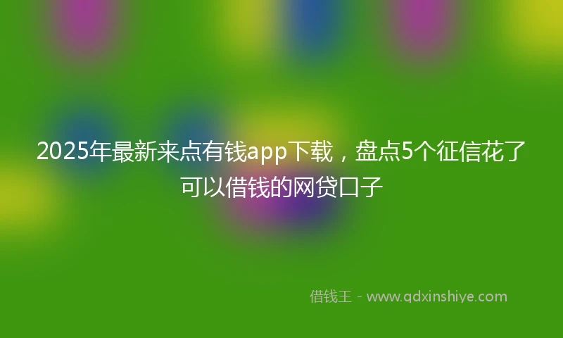 2025年最新来点有钱app下载，盘点5个征信花了可以借钱的网贷口子
