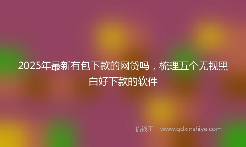 2025年最新有包下款的网贷吗，梳理五个无视黑白好下款的软件