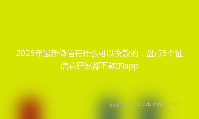 2025年最新微信有什么可以贷款的，盘点5个征信花居然都下款的app